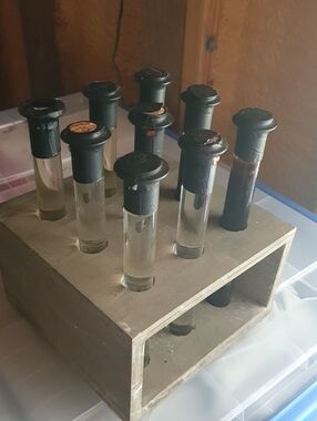 Taylor Glass Test Tube Set with Black Caps Infused Olive Oils